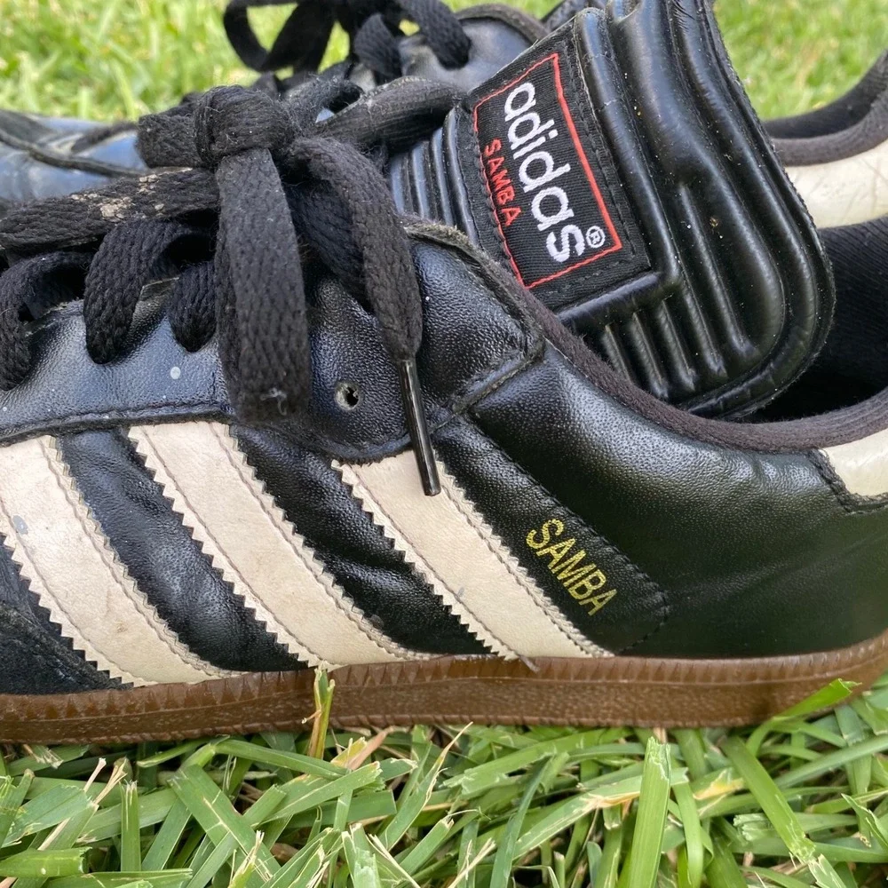 Adidas Samba Classic Mens Black White Gum Sole Indoor Soccer Shoes 034563 Size 8